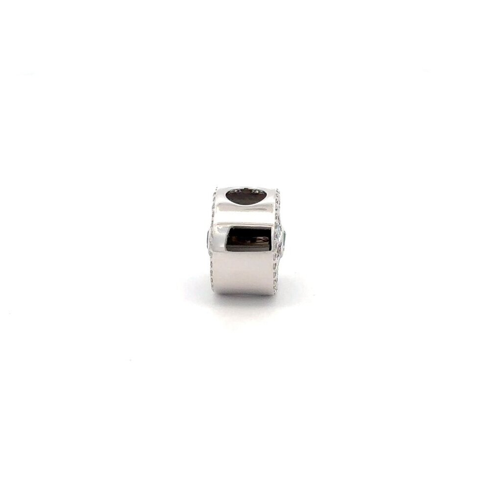 925 Sterling Silver Charm Bead Round Holiday Christmas For Charm Bracelet - Picture 5 of 5